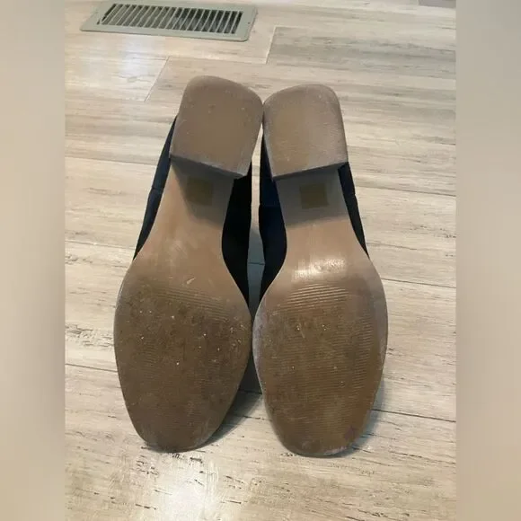 Madewell Chelsea women’s black suede heeled pull on ankle boots. Size 9 - Picture 6 of 8